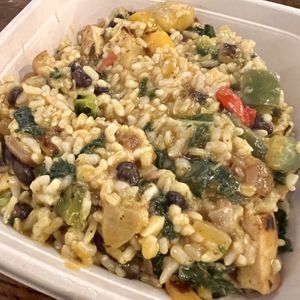 Palm Tree Bowl minus the sauce and avocado (not by request) #Veganuary at Planted Plate in Princeton