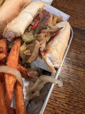 Philly cheese steak  at Planted Plate in Princeton