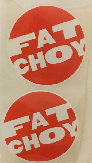 When I gave them HC stickers,, they in turn and they gave me these Fat Choy stickers as a gift. :-) at Fat Choy in New York City