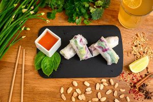 vegan summer rolls at Kapunka in Paris