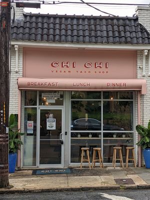 Storefront at Chi Chi Vegan Taco Shop in Atlanta
