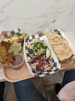 Ordered too much maybe! at Chi Chi Vegan Taco Shop in Atlanta