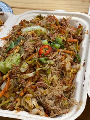 Jackfruit noodles! at Mirisata in Portland