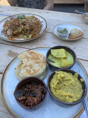 Coconut roti meal at Mirisata in Portland