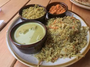 Fried Rice meal with Pol sambol at Mirisata in Portland