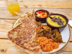 Egg Roti Meal at Mirisata in Portland