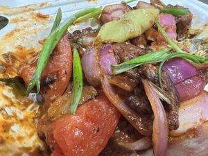 Deviled pork   at Mirisata in Portland