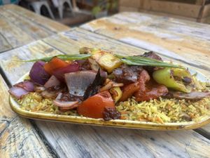 Chikn dish  at Mirisata in Portland