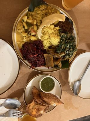 Combo platter   at Mirisata in Portland