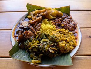 Sampler, with dahl being the star attraction. at Mirisata in Portland