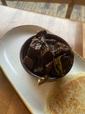 Black curry "pork"  at Mirisata in Portland