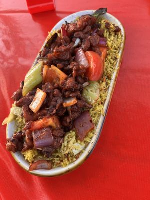 Deviled pork  at Mirisata in Portland