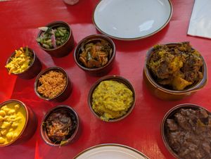 Daily combo, rice is not in the picture at Mirisata in Portland