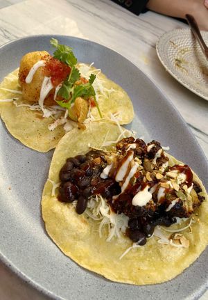 Baja mushroom taco is a MUST try! at PLANTA Cocina in Toronto