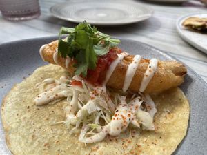 Mushroom taco at PLANTA Cocina in Toronto