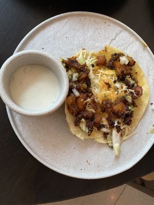 Chorizo taco (not a fan)  at PLANTA Cocina in Toronto