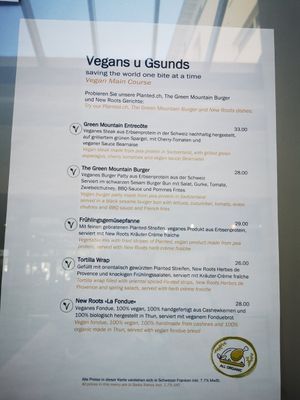 Menu june 2022 at Aarmühle in Interlaken