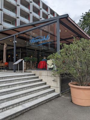 outside at Aarmühle in Interlaken