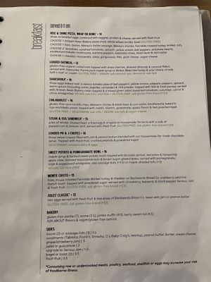 Menu  at Jules' Bistro in St Cloud