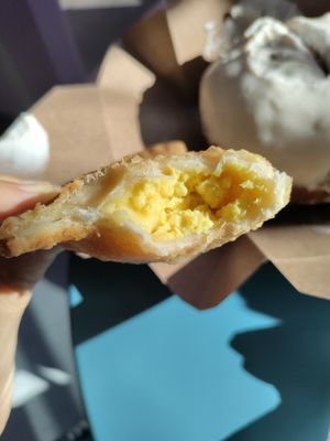 Vegan egg and cheese! at Guevara's in Brooklyn