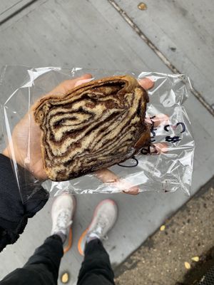 Vegan chocolate babka slice 🔥  at Guevara's in Brooklyn