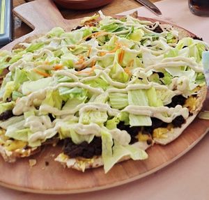 Vegan pizza taco, spicey! at Canadian Corner in Brunssum