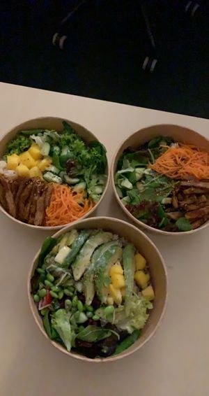 Three different bowls at All Vegan in Hannover