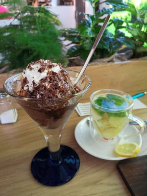 Ice cream and tea at All Vegan in Hannover
