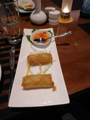 Vegetarian spring rolls (are vegan as well) at Sala Thai in Paphos