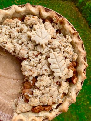 Grain-free Vegan Apple Crumble Pie - Thanksgiving 2021 holiday order. This was DELISH!  at Ordinarie Fare in Dayton