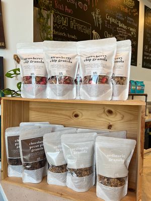 Ordinarie Fare granola for sale at Power Plant Juice in Centerville   at Ordinarie Fare in Dayton