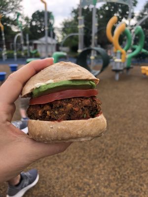 Special: sweet potato burger  at Ordinarie Fare in Dayton