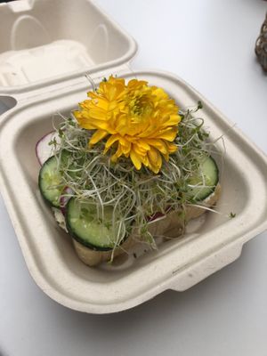 Backyard garden toast  at Ordinarie Fare in Dayton