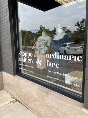 Outside store front   at Ordinarie Fare in Dayton