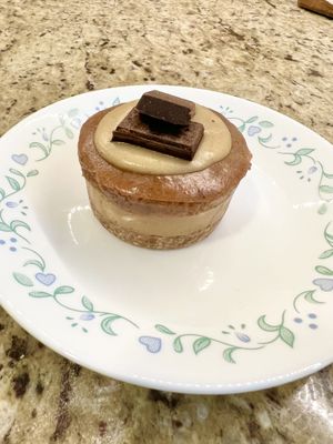 Salted caramel cold brew raw cheesecake  at Ordinarie Fare in Dayton