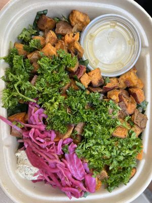 Yoga class bowl  at Ordinarie Fare in Dayton