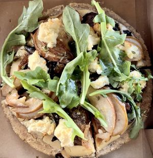 Special: caramelized onion and pear pizza  at Ordinarie Fare in Dayton