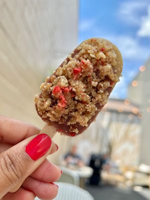 Raw strawberry shortcake bar  at Ordinarie Fare in Dayton