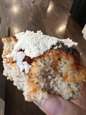 Margherita focaccia with almond cheese   at Ordinarie Fare in Dayton