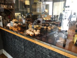 amazing cakes a couple of which were vegan  at Figbar in Norwich