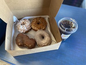 Sorry a bit blurry  at Sojo's Donuts in Mesa