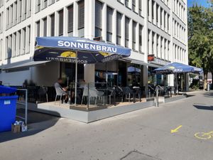 Outdoor seating at Vibes in Buchs