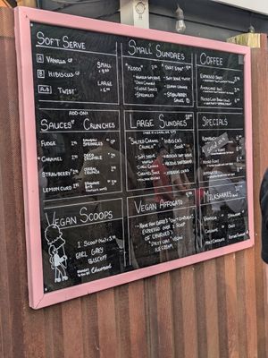Vegan flavours on the bottom (Aug 2025) at Dairy Bar in Halifax