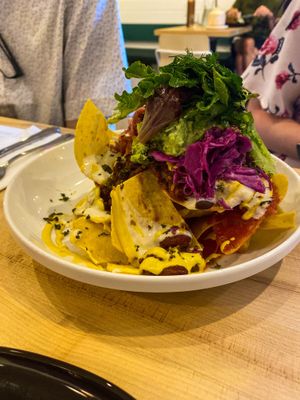 Chili Quinoa Nachos at Greenhouse Canteen + Bar in Columbus