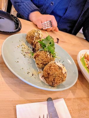 Arancini balls at Greenhouse Canteen + Bar in Columbus