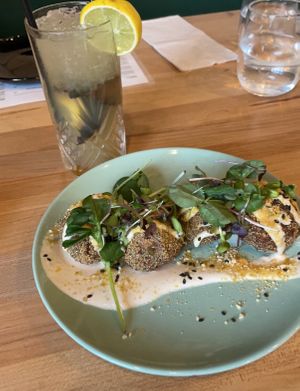 Arancini balls at Greenhouse Canteen + Bar in Columbus