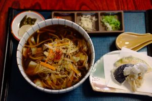 Vegan Tsuyu-Yakisoba at Restaurant Miyuki in Kuroishi