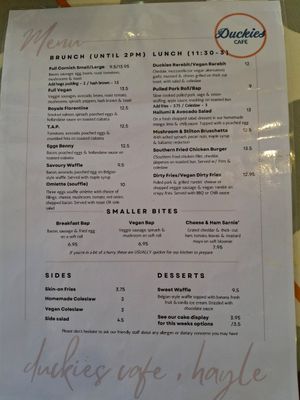  at Duckies Cafe in Hayle