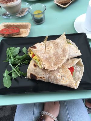Tofu scramble piadina at TÈCO in Palermo