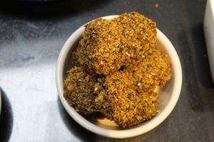 Great hummus, falafel and vegetable dishes served with freshly pita bread.  at Levantini in Maastricht